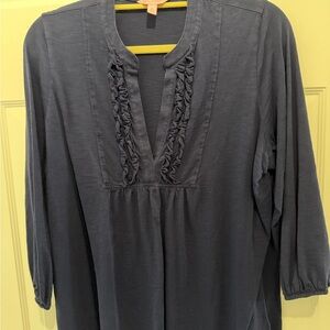 Lily Pulitzer XL navy cotton shirt
